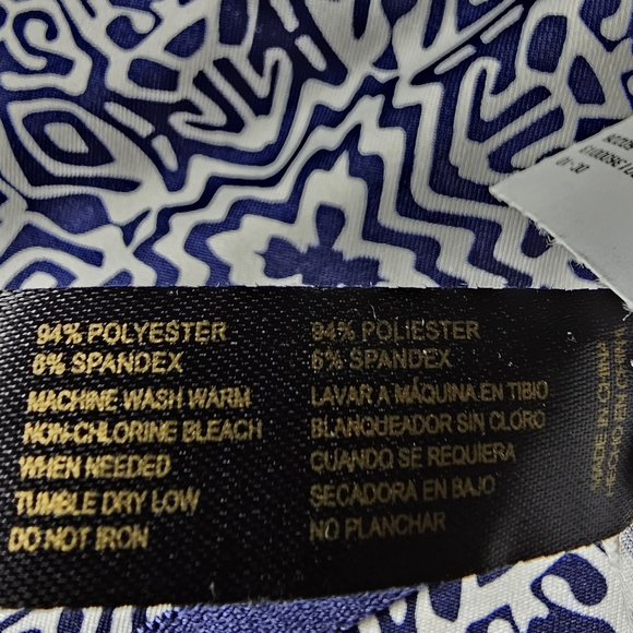 πππππ’π₯ $ππ Marilyn Monroe blue navy and white geometrical chemise New - Picture 12 of 12